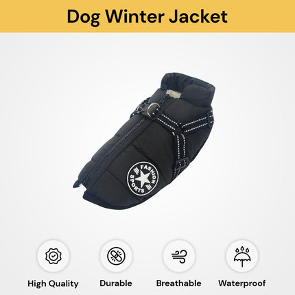 Dog Winter Jacket With Harness