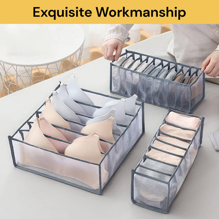 6/7/9/11 Grids Foldable Drawer Organizers