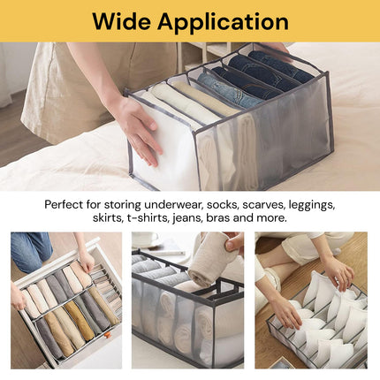 6/7/9/11 Grids Foldable Drawer Organizers