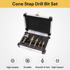 5PCs Cone Step Drill Bit Set