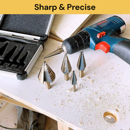 5PCs Cone Step Drill Bit Set