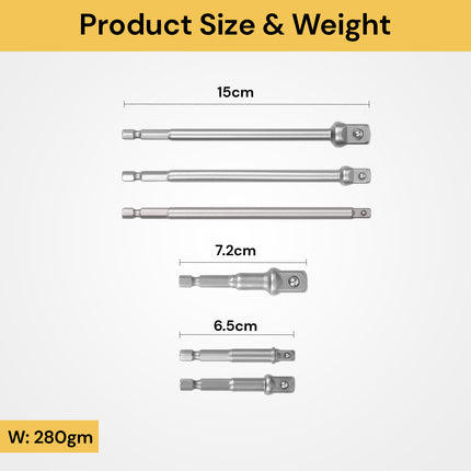 6PCs Drill Socket Adapter Set