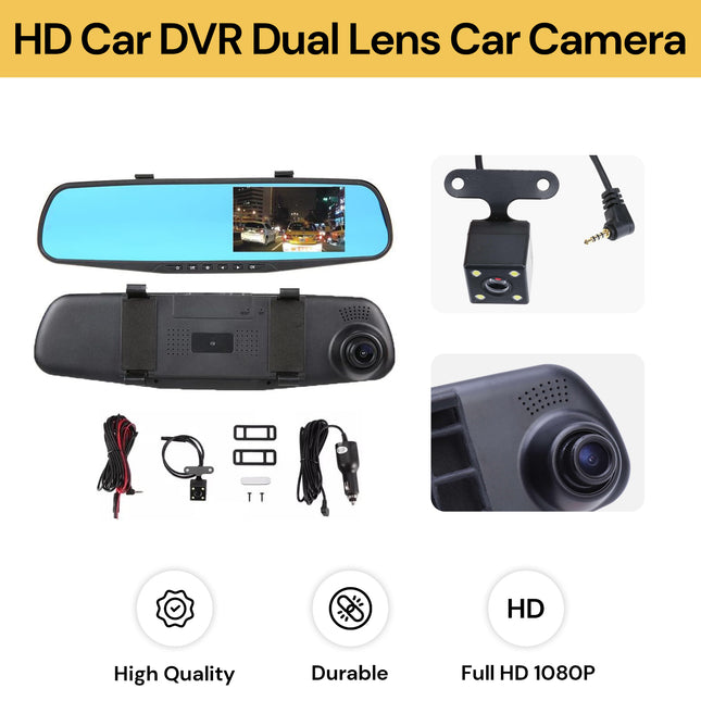 HD Car DVR Dual Lens Car Camera