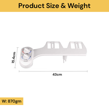 Dual Nozzle Hot Cold Water Toilet Bidet 