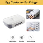 Egg Storage Container | Plastic Egg Box for Refrigerator & Fridge