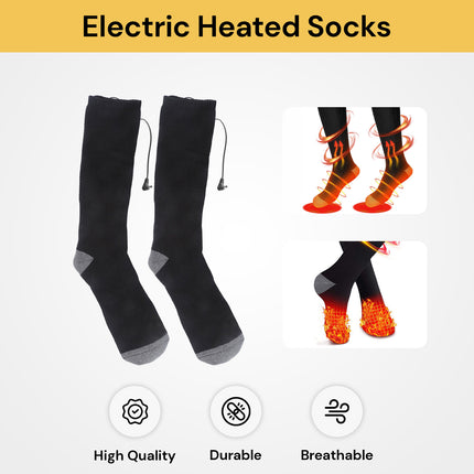 Unisex Electric Heated Socks With Battery