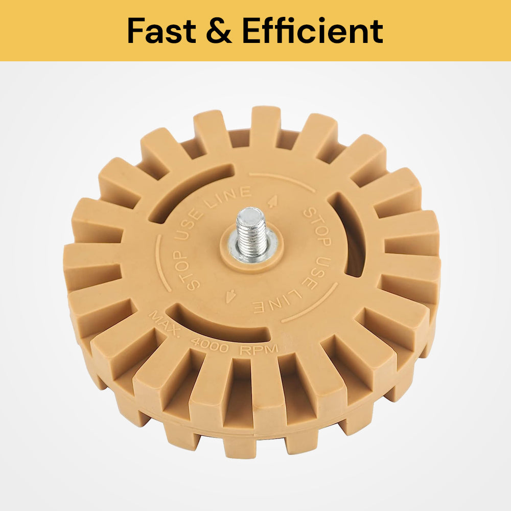 Heavy Duty Rubber Eraser Wheel Easy Removal, NonScratch