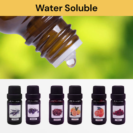 Essential Oils for Aroma Diffuser 6-Pack - Assorted - Relaxing and Fragrant