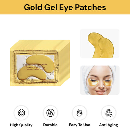 10PCs Gold Gel Anti-Wrinkle Eye Patches