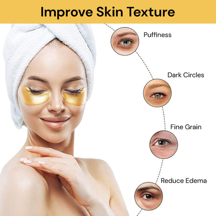 10PCs Gold Gel Anti-Wrinkle Eye Patches