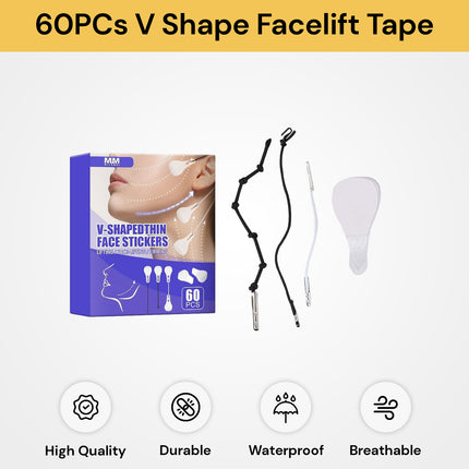 60PCs V Shape Facelift Tape