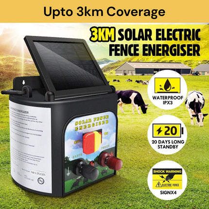 Solar Electric Fence Energiser Set