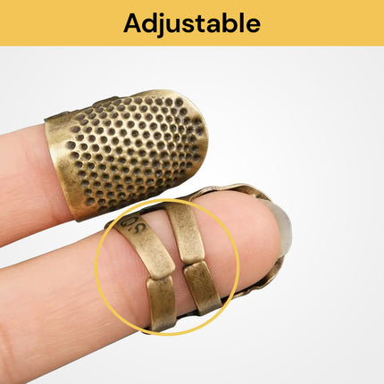 Adjustable Sewing Thimble - Finger Protector, Comfort Fit