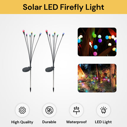 2PCs Solar LED Firefly Light