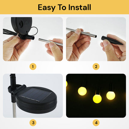 2PCs Solar LED Firefly Light