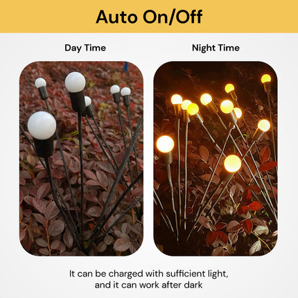 2PCs Solar LED Firefly Light