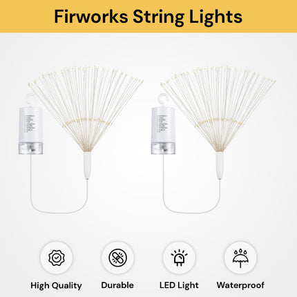 2PCs 120 LEDs Fireworks String Lights