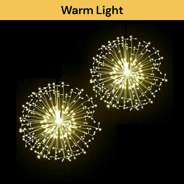 2PCs 150 LEDs Fireworks String Lights