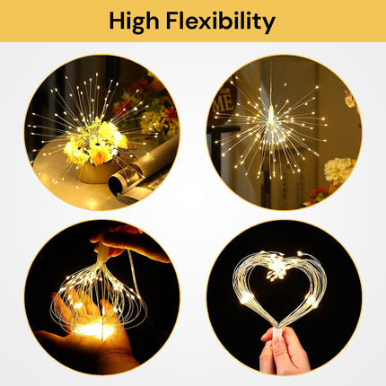 2PCs 120 LEDs Fireworks String Lights