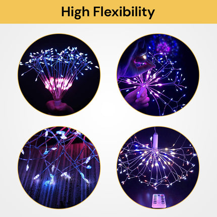 2PCs 150 LEDs Fireworks String Lights