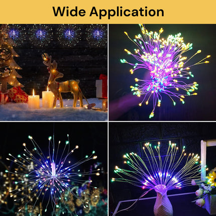 2PCs 120 LEDs Fireworks String Lights