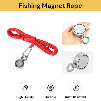 200Kg Fishing Magnet Rope with Carabiner