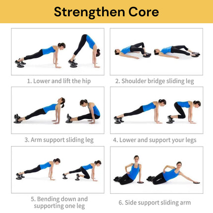 2PCs Fitness Exercise Core Sliders