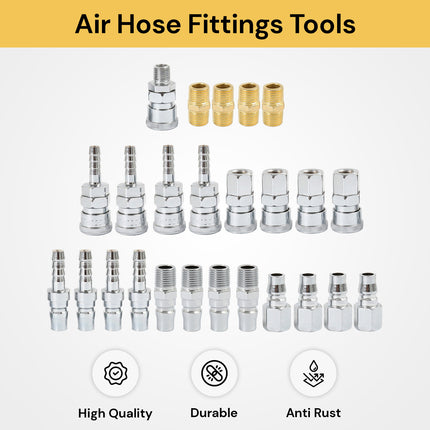 25PCs Air Hose Fittings Tools