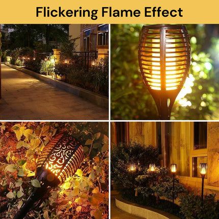 2PCs Solar Garden Flame Light