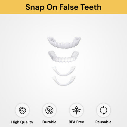 Pair of Snap On False Teeth