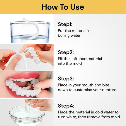 Pair of Snap On False Teeth