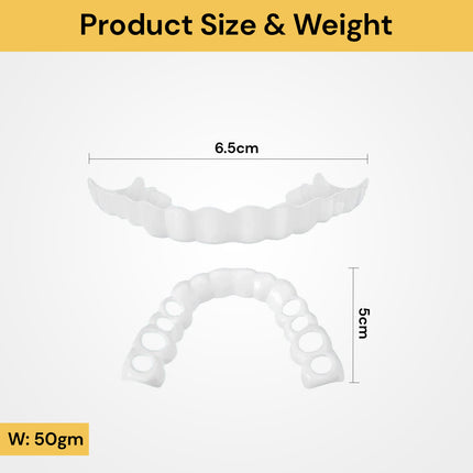 Pair of Snap On False Teeth