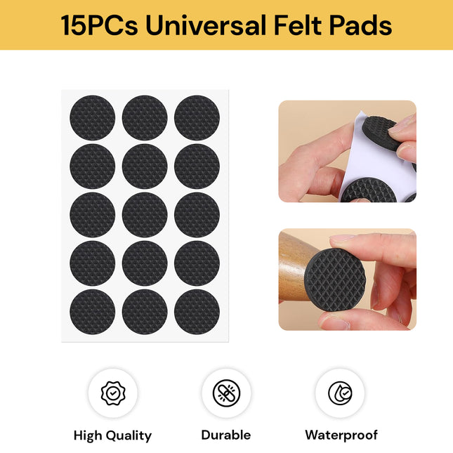 15PCs Universal Felt Pads For Floor Protection