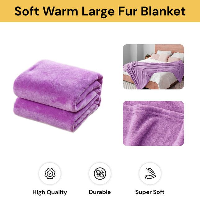 Soft Warm Large Fur Blanket