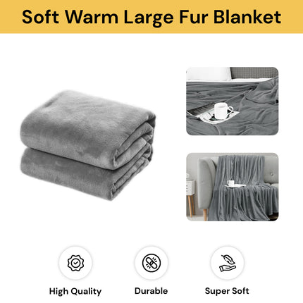 Soft Warm Large Fur Blanket