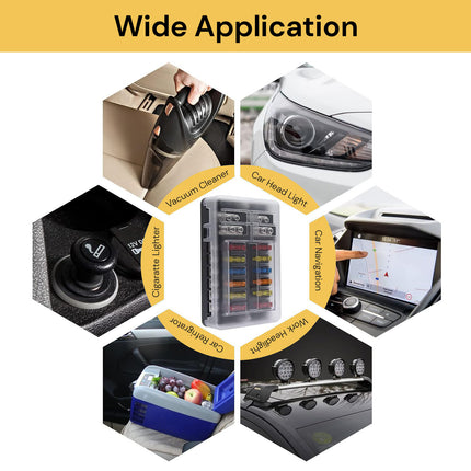 12 Way Blade Fuse Block Box