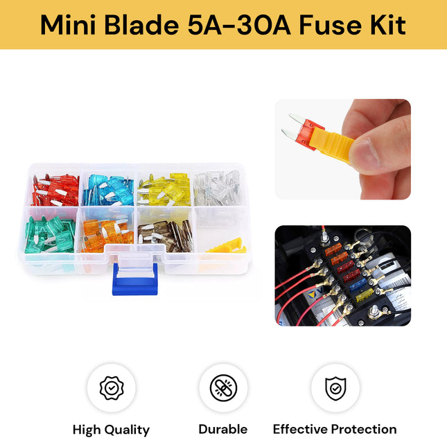 121PCs Mini Blade 5A-30A Fuse Kit