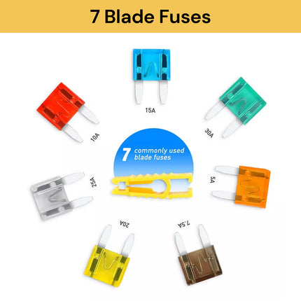 121PCs Mini Blade 5A-30A Fuse Kit