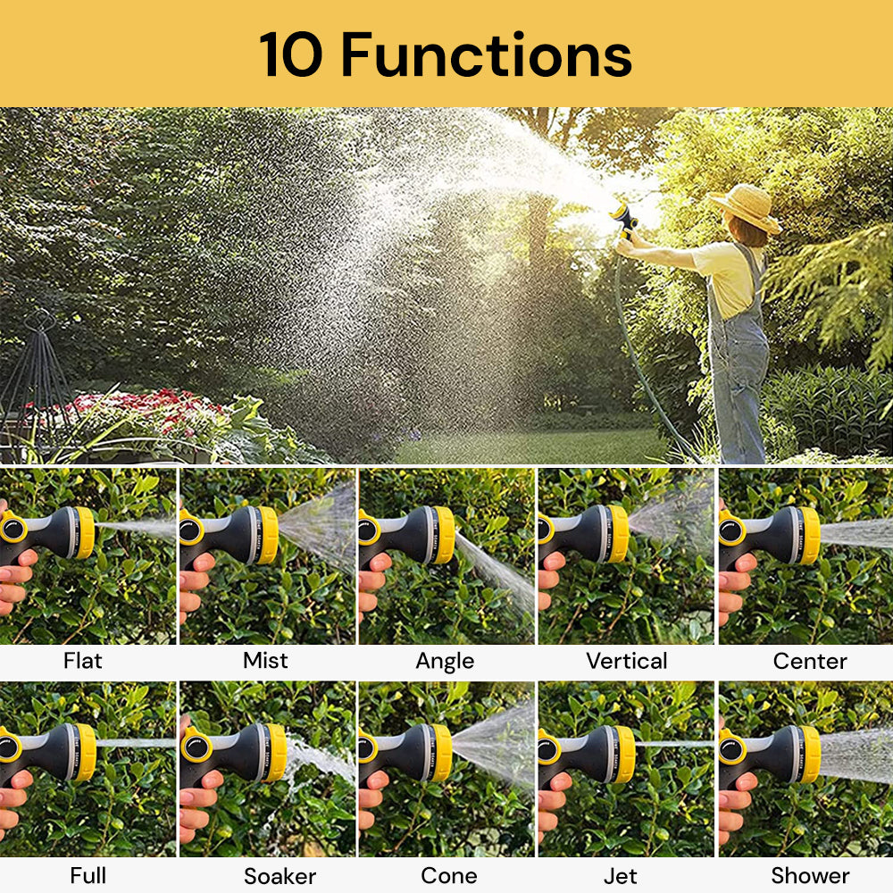 Water Hose Nozzle Spray - 10 Spray Patterns