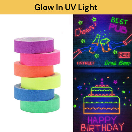 6PCs Decorative Neon Party Glow Tape