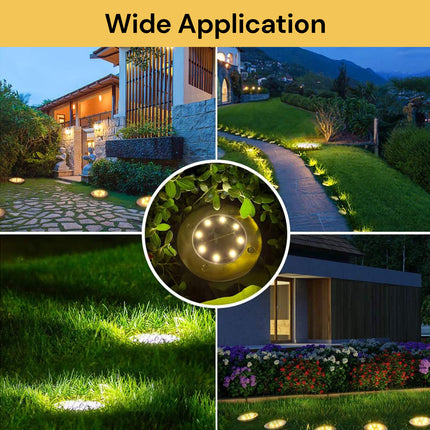 6PCs LED Solar Powered Garden Ground Lights