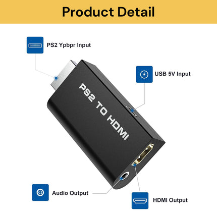 PS2 To HDMI Audio Video Converter