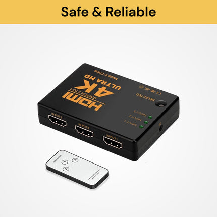 4K Ultra HD 3 Port HDMI Splitter Switch