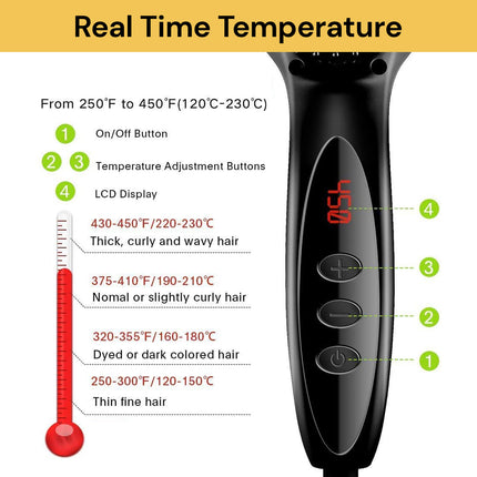 3 In 1 Hair Straightner Brush