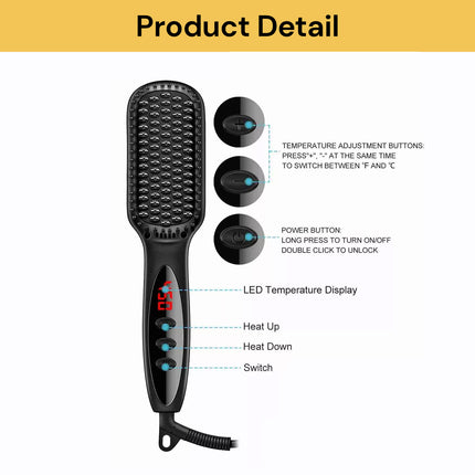 3 In 1 Hair Straightner Brush