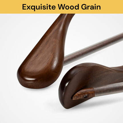 6PCs Wide Shoulder Wooden Hangers