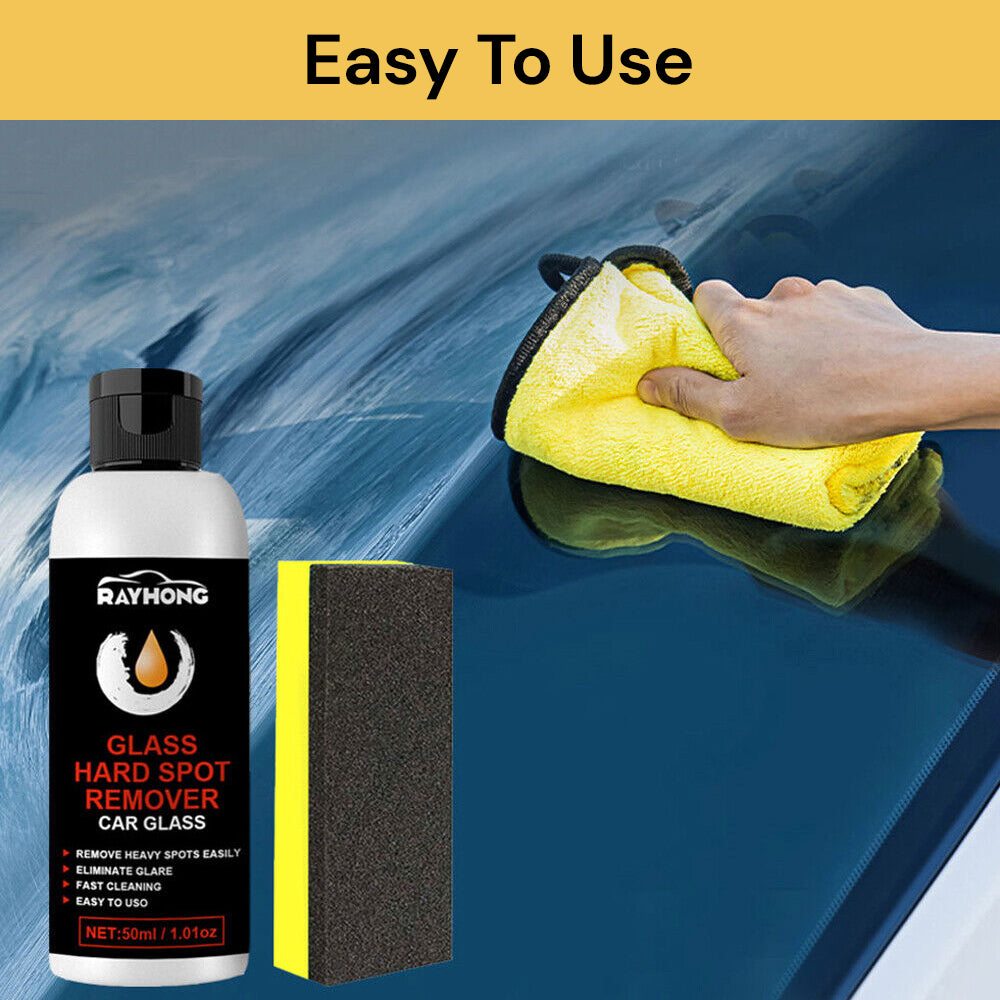 Car Glass Hard Spot Remover - Cleaning Solution