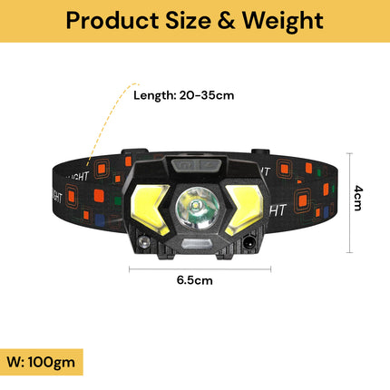 7 Mode COB LED Headlamp