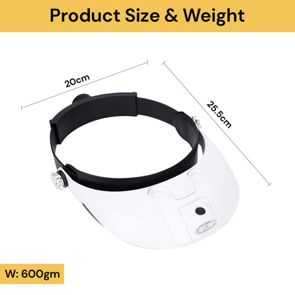 1X to 6X LED Headband Magnifier