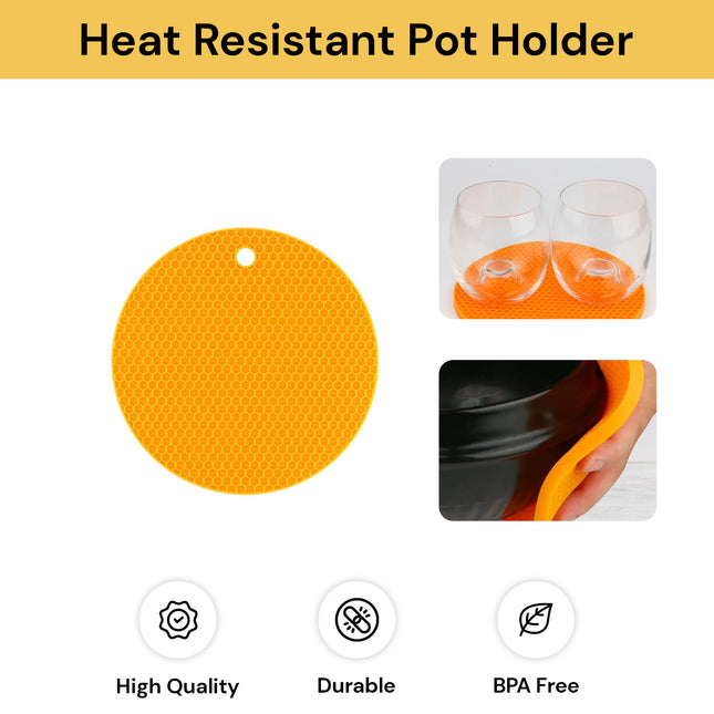 Multipurpose Silicone Heat Resistant Pot Holder Insulation Mat Kitchen Tool